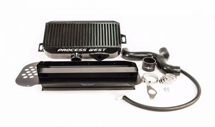 Top Mount Intercooler Kit (suits Subaru 04-07 Forester XT) (with 02 STI Bonnet Scoop) - Black