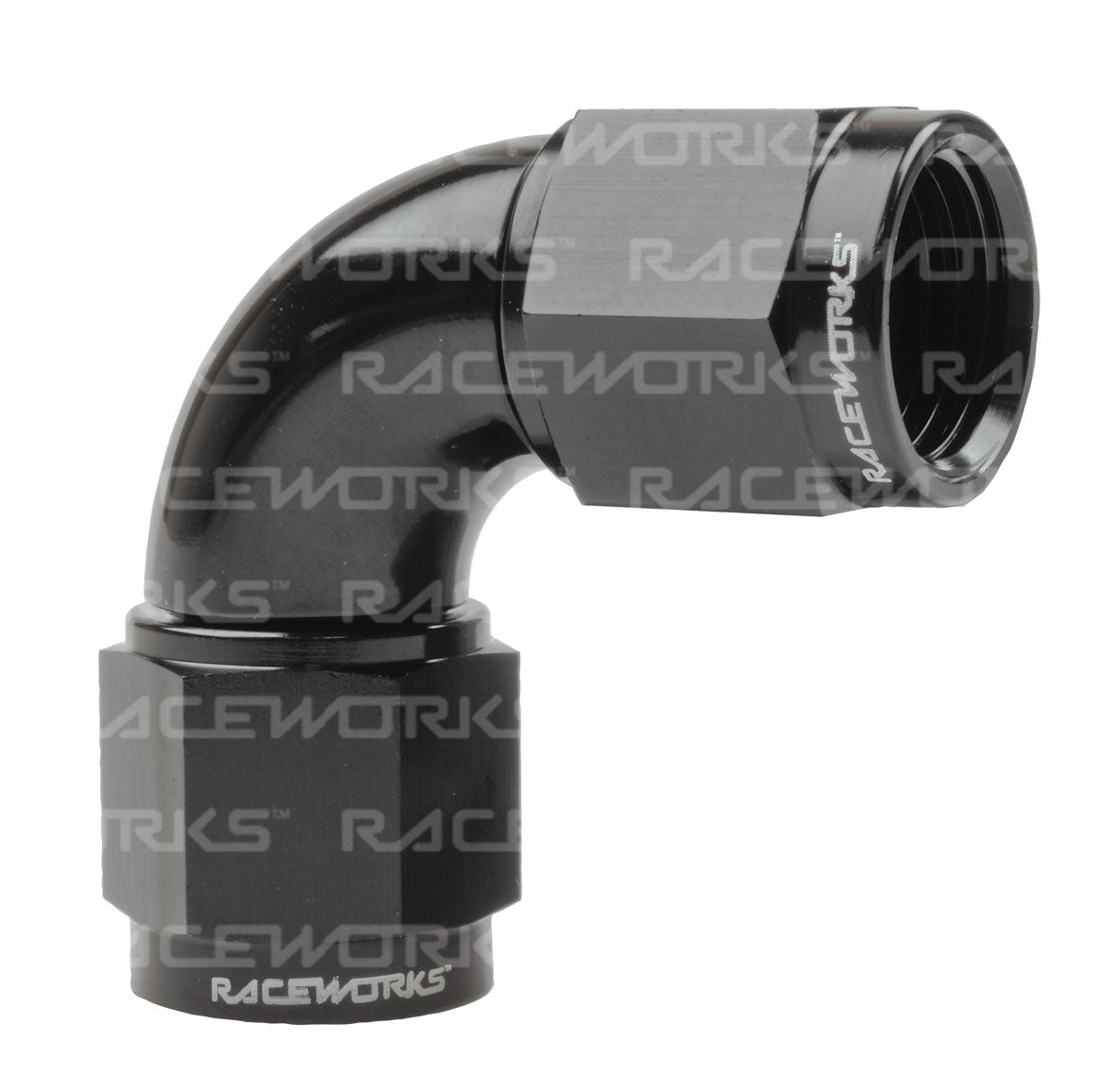 RACEWORKS FEMALE TO FEMALE FLARE SWIVEL 90 Deg