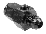 RACEWORKS FEMALE SWIVEL TO MALE AN PORT WITH 1/8in NPT PORT