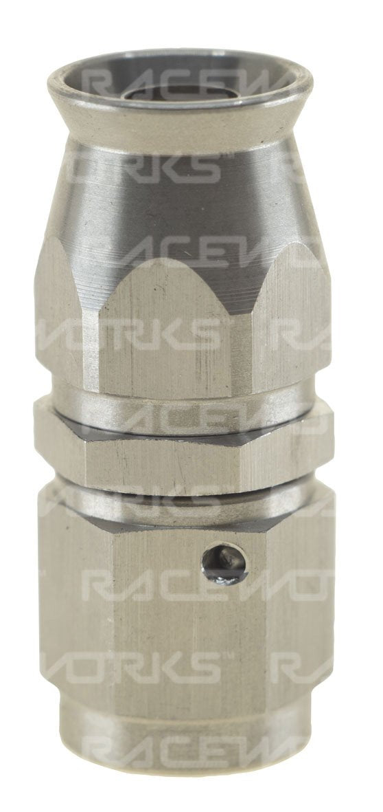 TEFLON HOSE FITTING AN-6 STRAIGHT STAINLESS