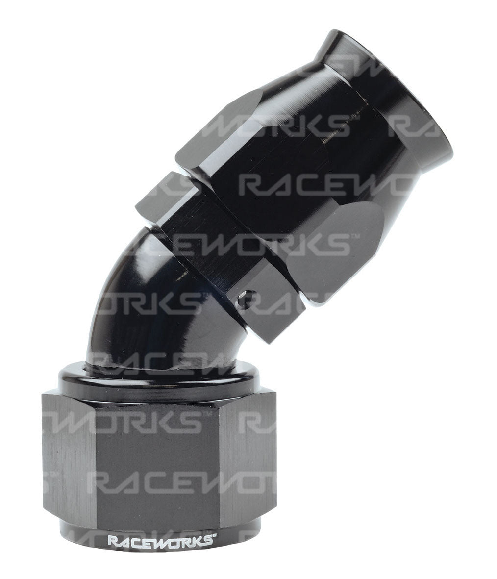 RACEWORKS TEFLON HOSE FITTING 45 Deg