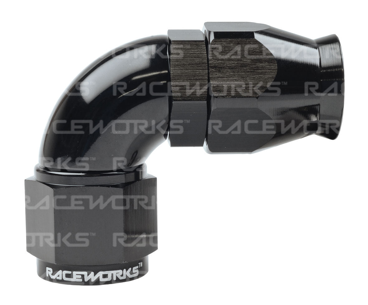 RACEWORKS TEFLON HOSE FITTING 90 Deg