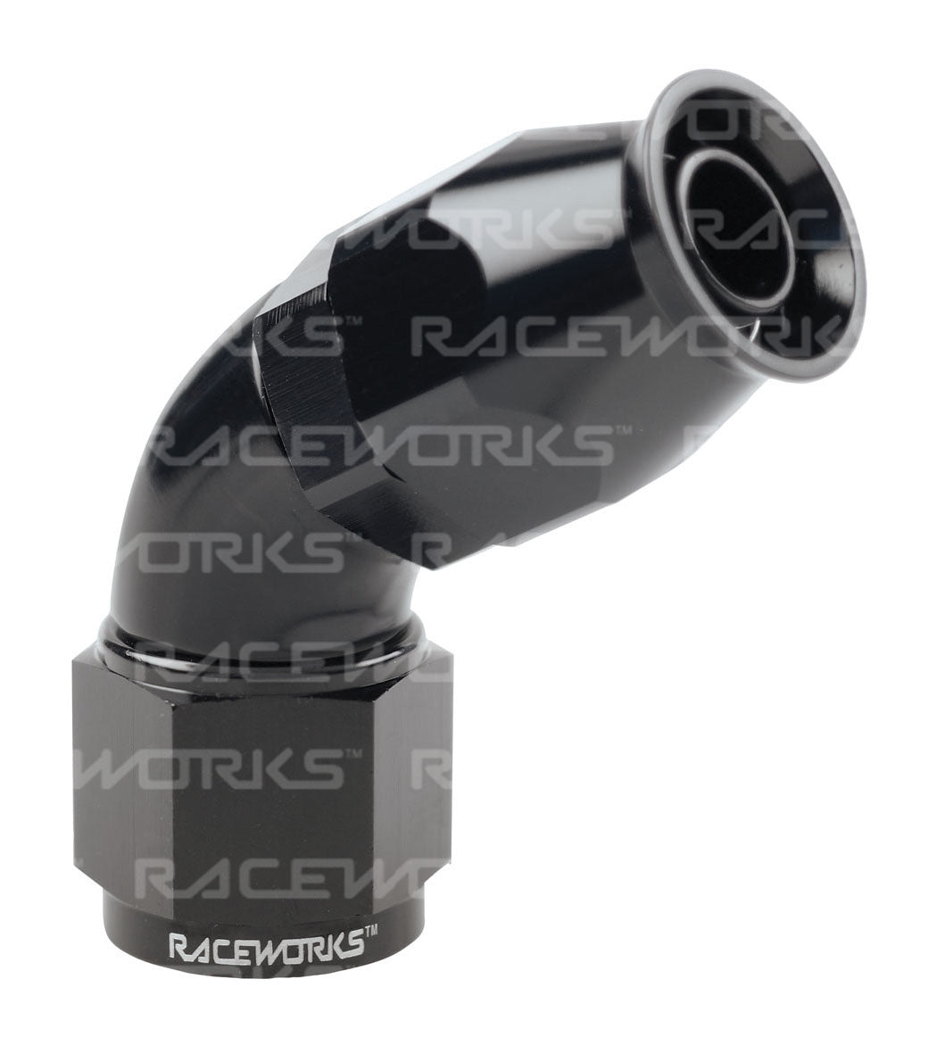 RACEWORKS TEFLON HOSE FITTING AN-4 60 Deg
