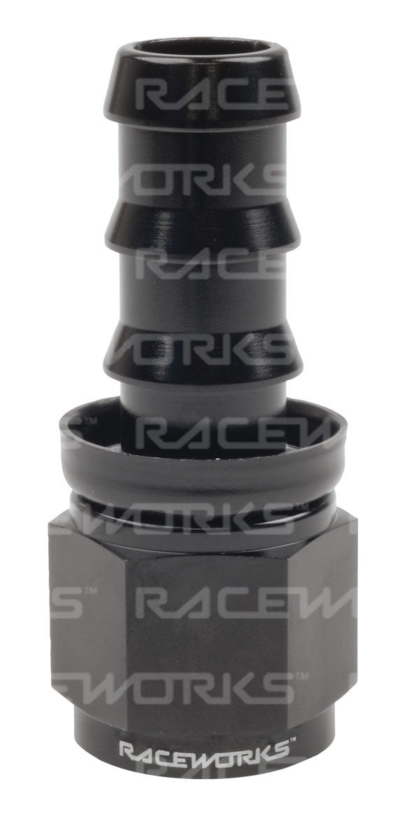 RACEWORKS PUSH LOK HOSE FITTING STRAIGHT