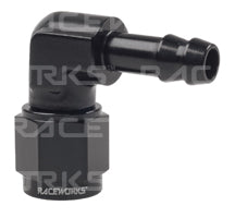 FEMALE AN-6 TO 5/16'' BARB 90 Deg