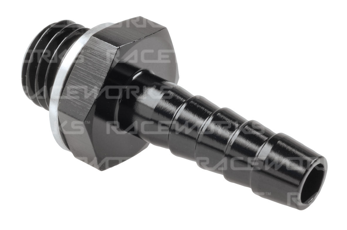 RACEWORKS METRIC MALE M12x1.5 TO 5/16'' BARB