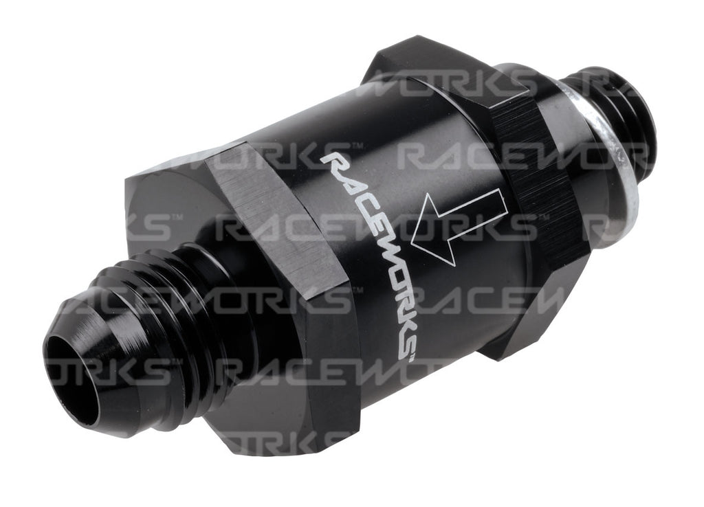 RACEWORKS ONE WAY VALVE M12x1.5 To AN-6