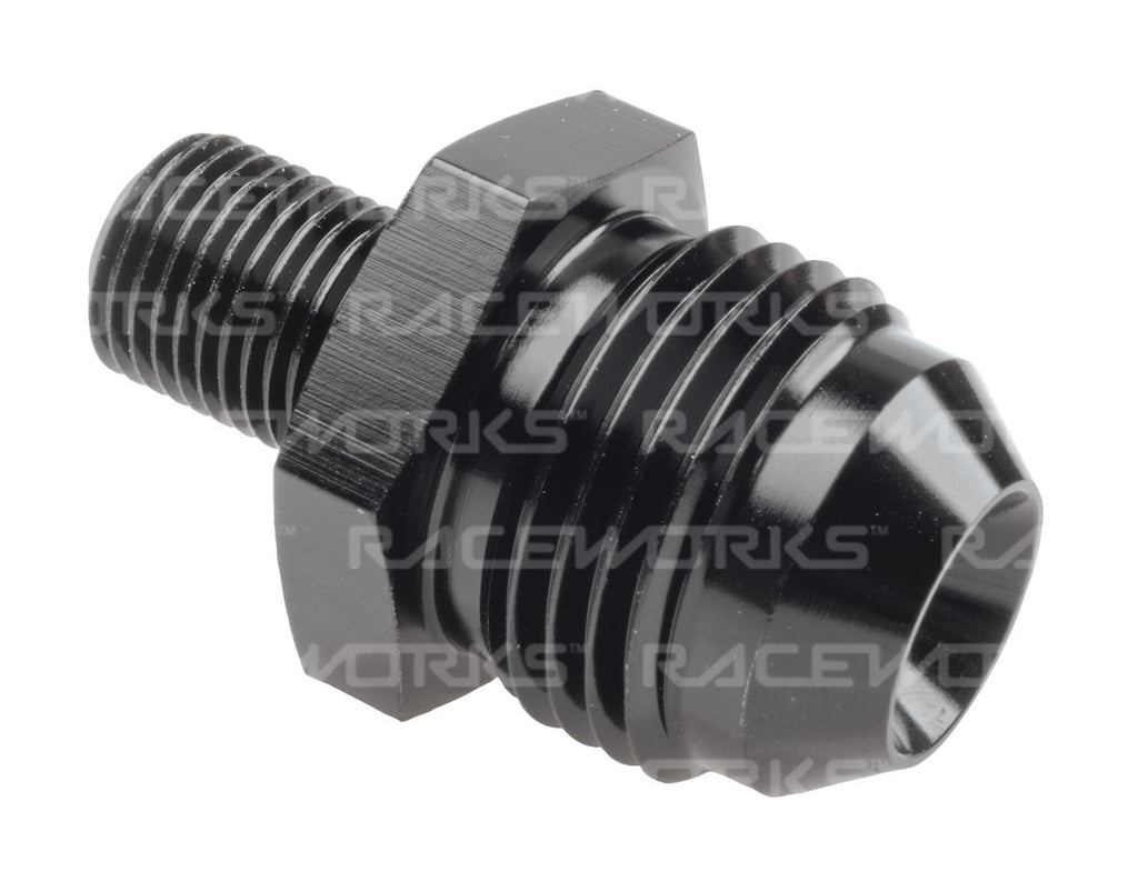 RACEWORKS METRIC MALE M10X1.0 TO MALE FLARE AN-8