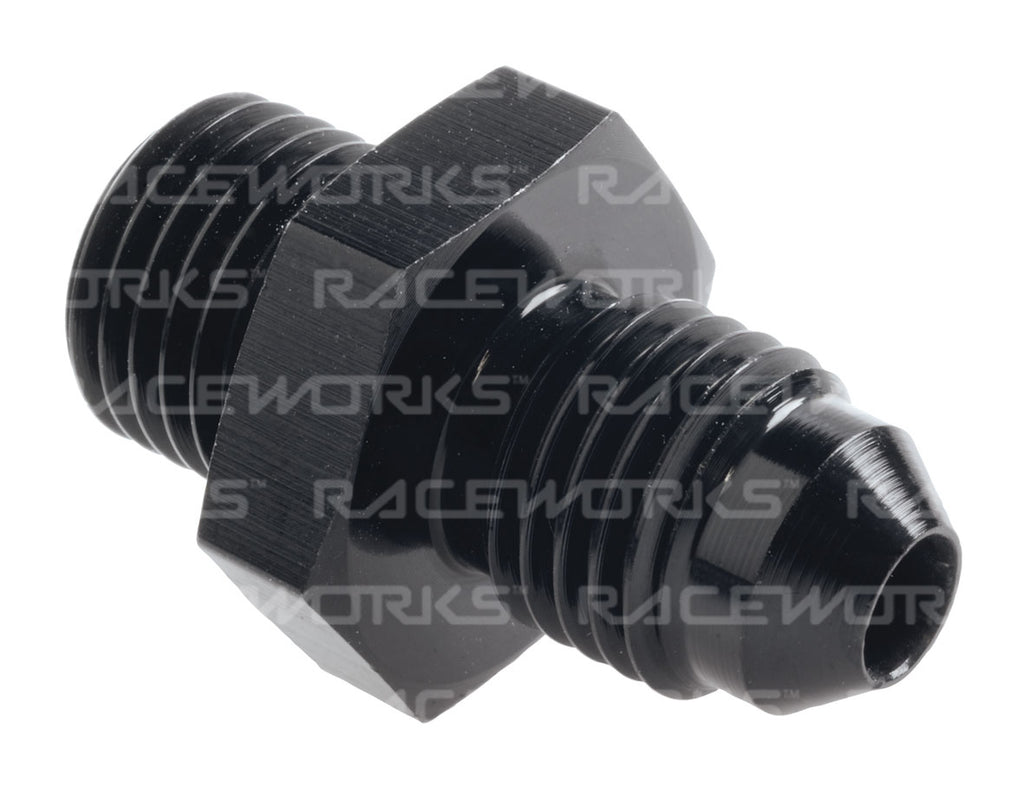 RACEWORKS METRIC MALE M12X1.0 TO MALE FLARE AN-4