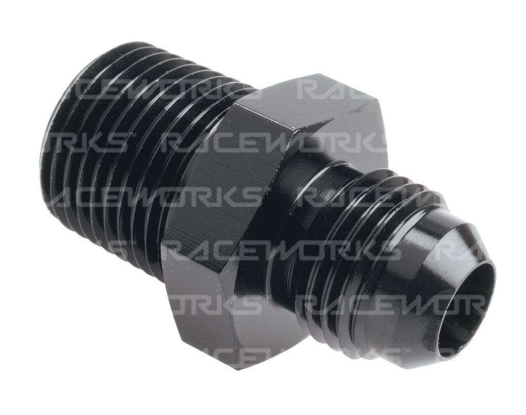 RACEWORKS AN-6 MALE FLARE TO NPT 3/8'' STRAIGHT