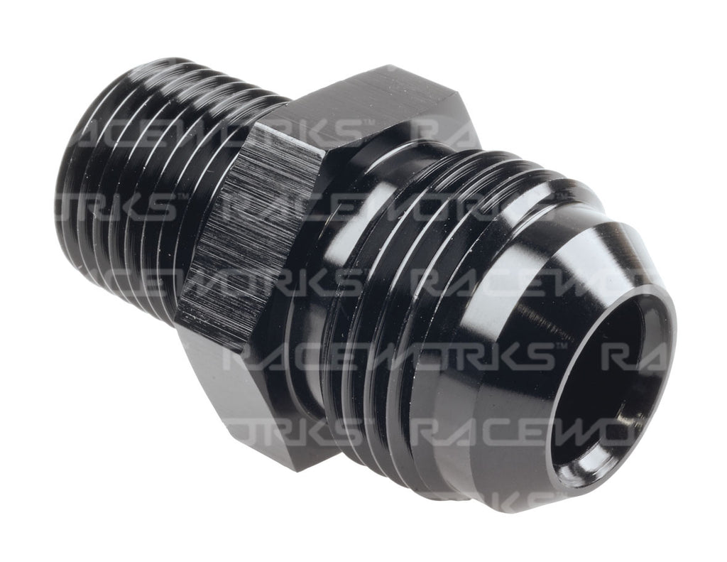 RACEWORKS AN-12 MALE FLARE TO NPT 1/2'' STRAIGHT
