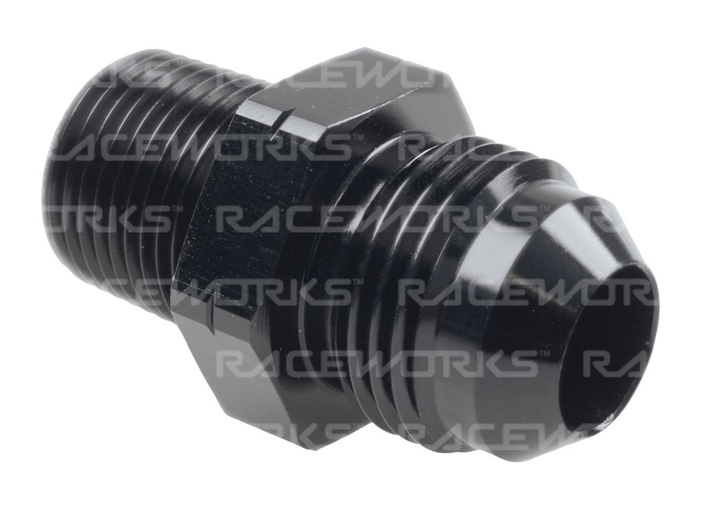 RACEWORKS MALE FLARE AN-8 TO MALE BSPT 3/8''