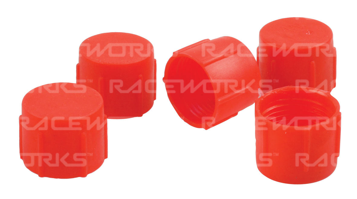 RACEWORKS AN-4 PLASTIC FLARE CAP 5pk - Quickbitz