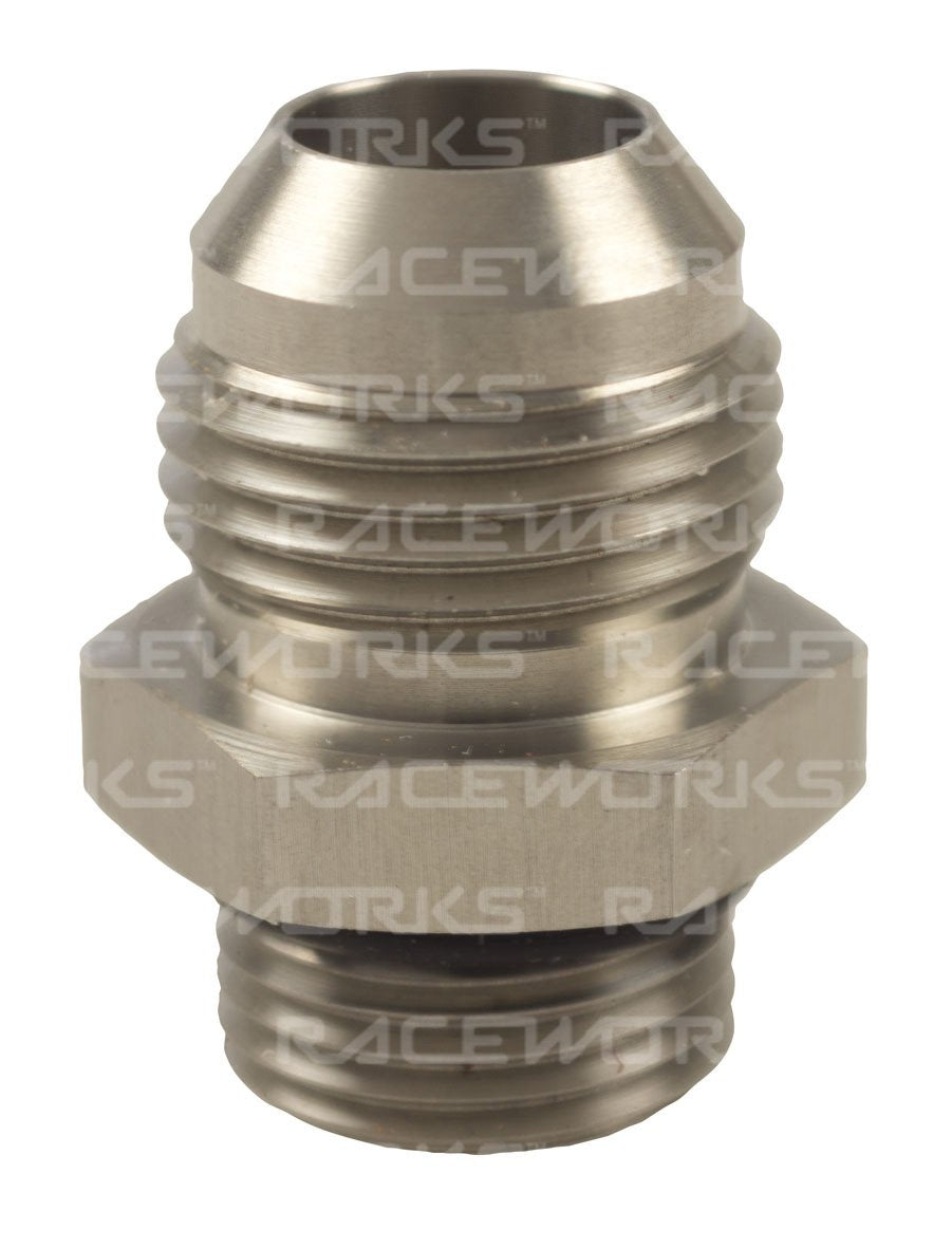 MALE FLARE AN-10 TO O-RING BOSS AN-8 STAINLESS HIGH FLOW