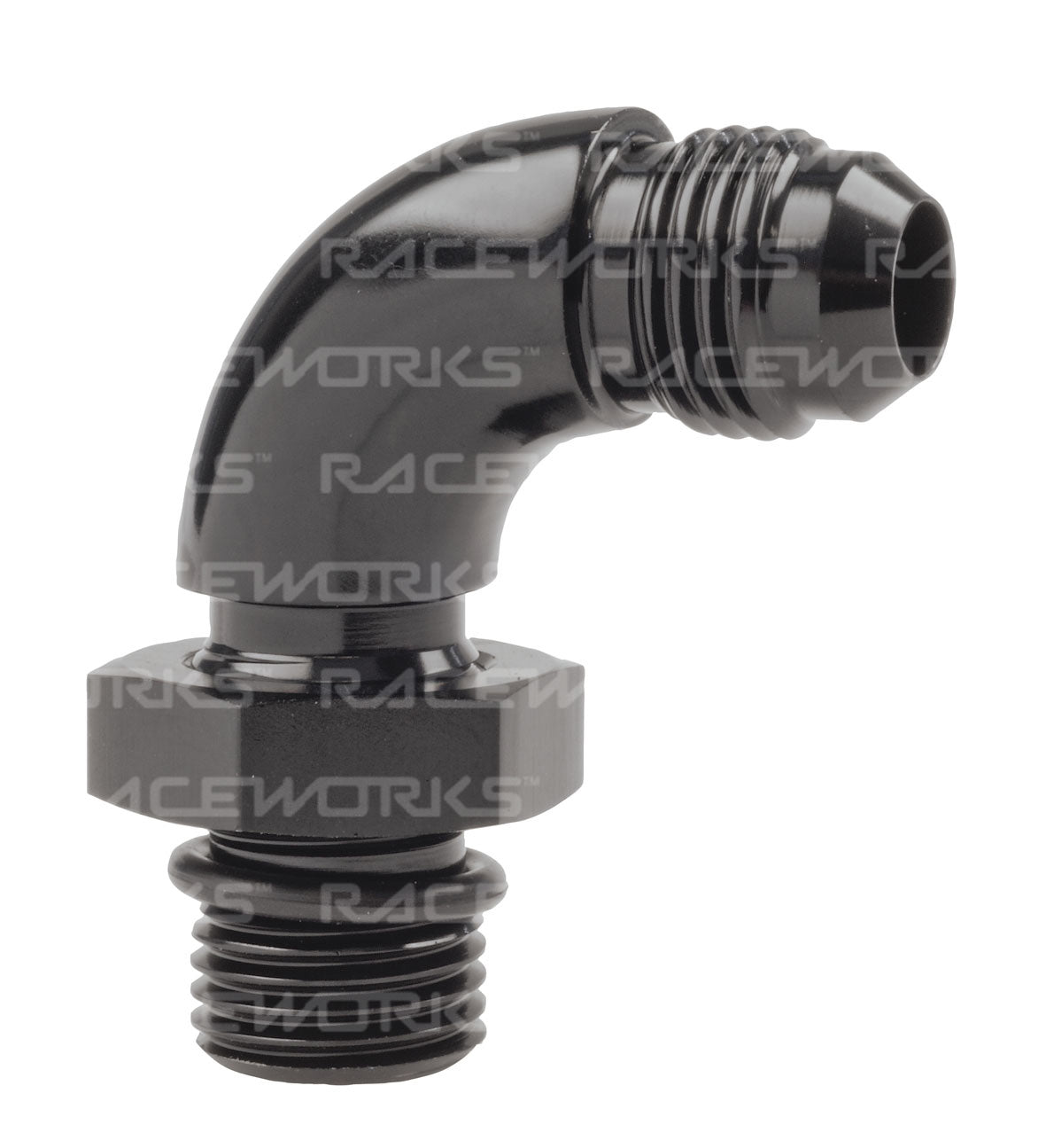 RACEWORKS AN-4 90DEG O-RING BOSS TO MALE FLARE ADAPTER