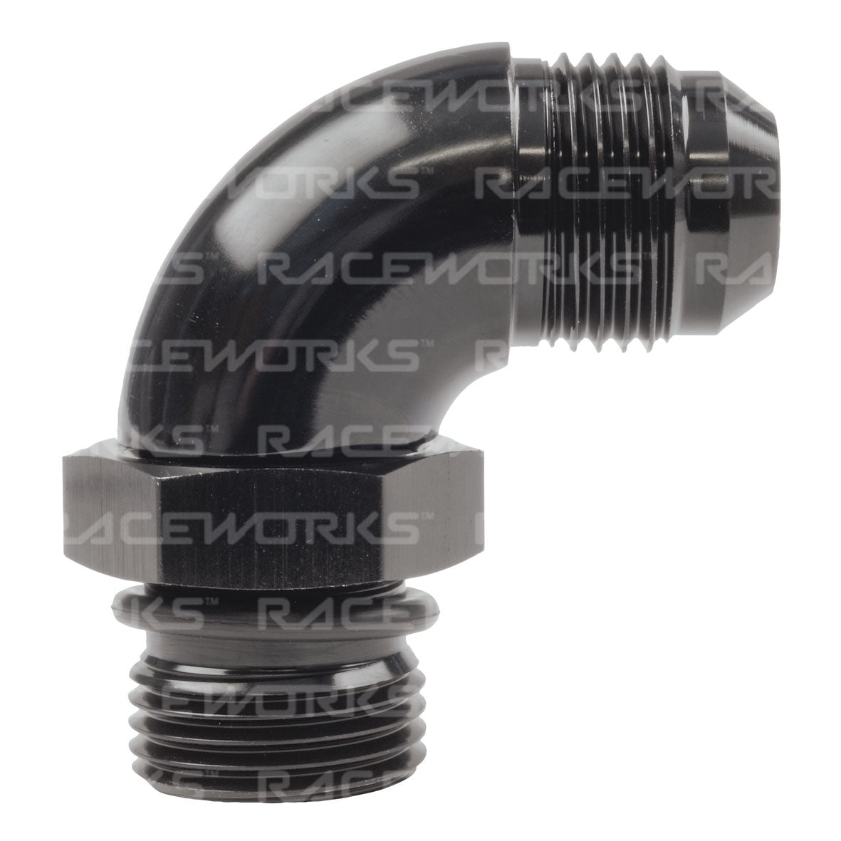 RACEWORKS AN-12 90DEG O-RING BOSS TO MALE FLARE ADAPTER