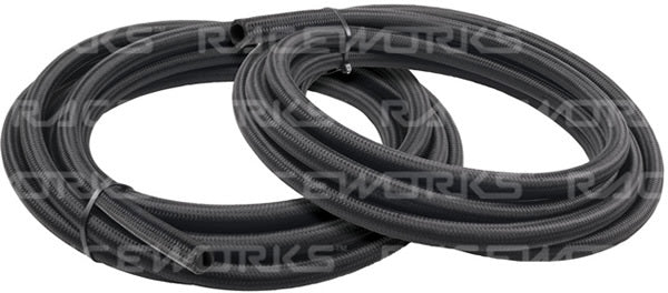 RACEWORKS 120 SERIES CUTTER BLACK NYLON BRAIDED E85 HOSE AN-16