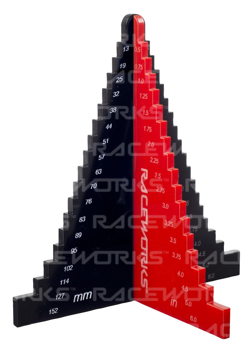 RACEWORKS BLACK/RED SILICONE HOSE GAUGE