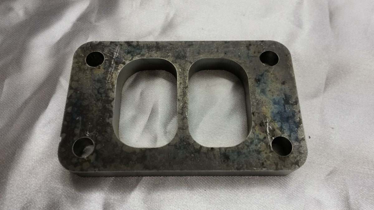 Turbo Inlet Flange T3 Divided 12mm Mild Steel - Quickbitz