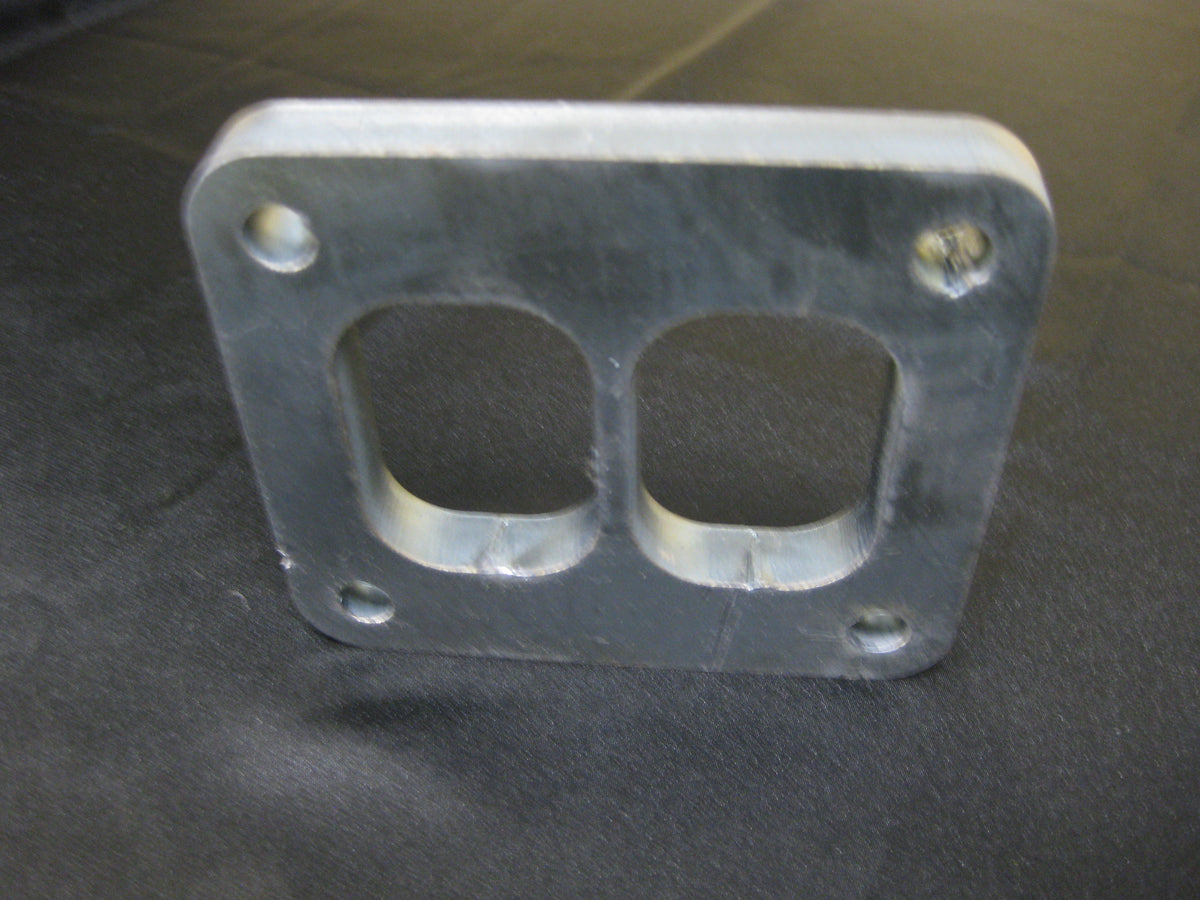Turbo Inlet Flange T4 Divided 12mm Mild Steel - Quickbitz