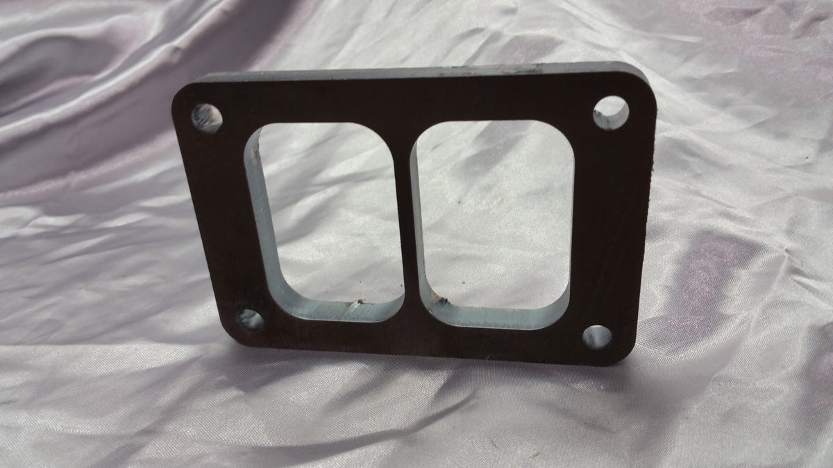 Turbo Inlet Flange T6 Divided 12mm Mild Steel - Quickbitz
