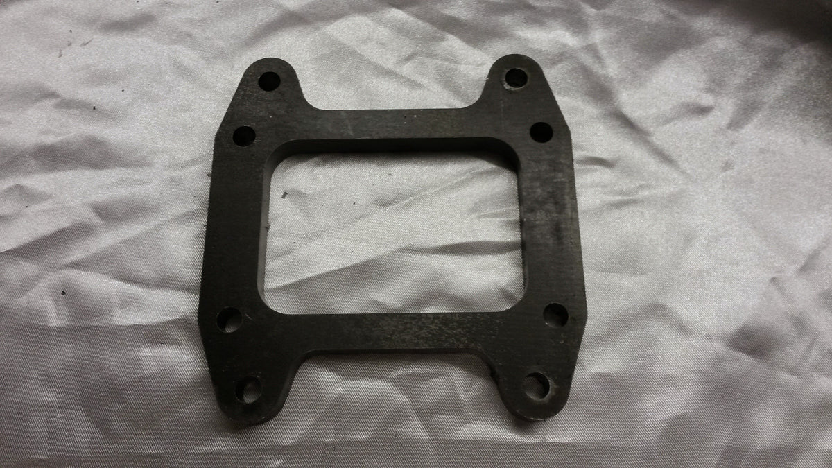 Turbo Inlet Flange T6 UnDivided North South Mount 12mm Mild Steel - Quickbitz
